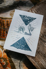Wings Hawaii zodiac letterpress prints - Leo thumbnail