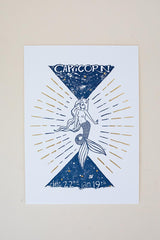 Wings Hawaii zodiac letterpress prints - Capricorn thumbnail