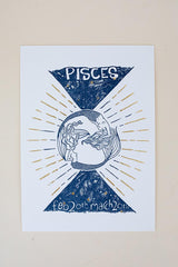 Wings Hawaii zodiac letterpress prints - Pisces thumbnail