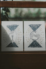 Wings Hawaii zodiac letterpress prints thumbnail