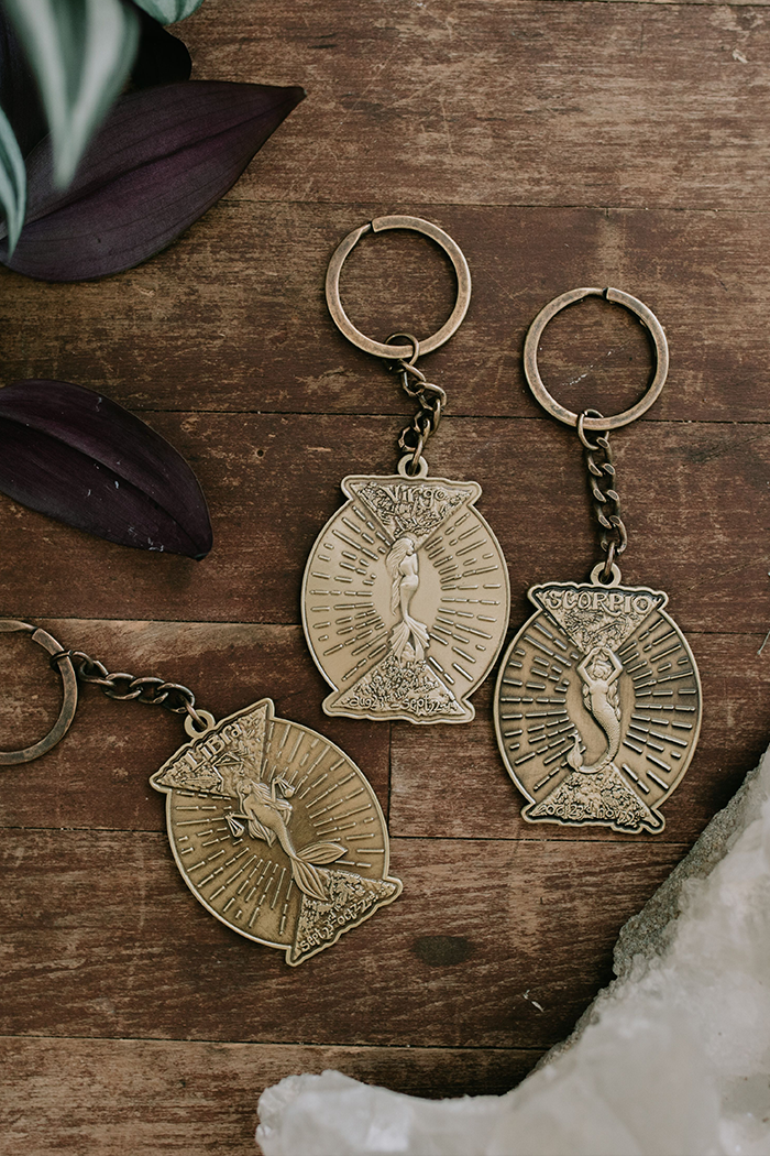 Wings Hawaii zodiac mermaid keychains 