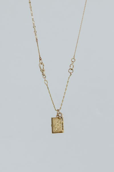 Locket Charm Collector Chain Necklace | 14K