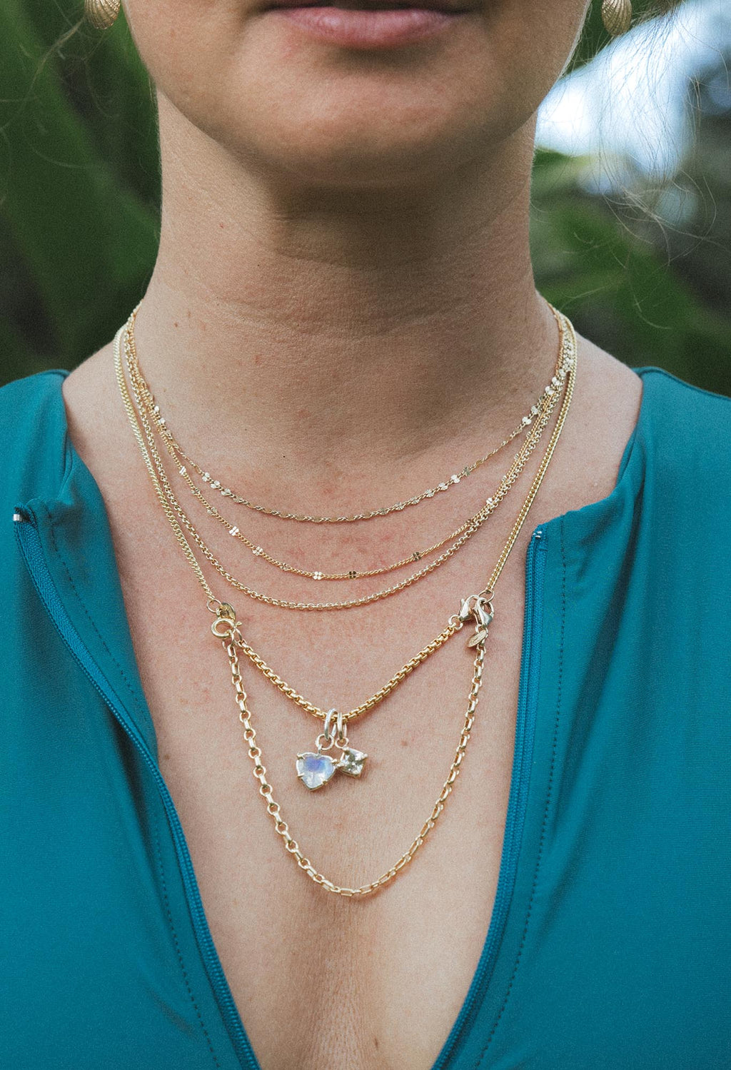Necklace Charm - Champagne Zircon | GF