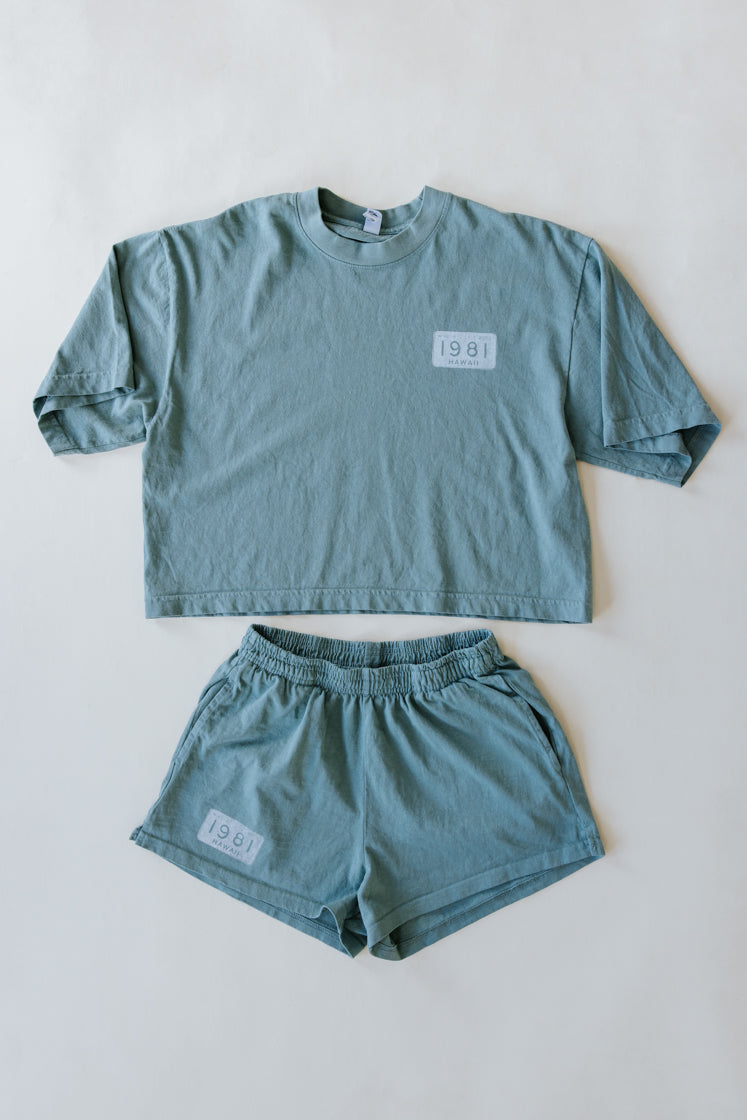Heavy Jersey Shorts - Atlantic green