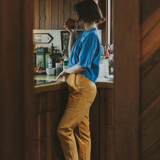 Retro Pocket Pants - Marigold Corduroy