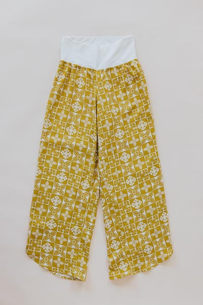 Pau Hana Pants - Quilted Ulu - Marigold
