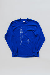 Long Sleeve Whale Dance Tee- Royal thumbnail
