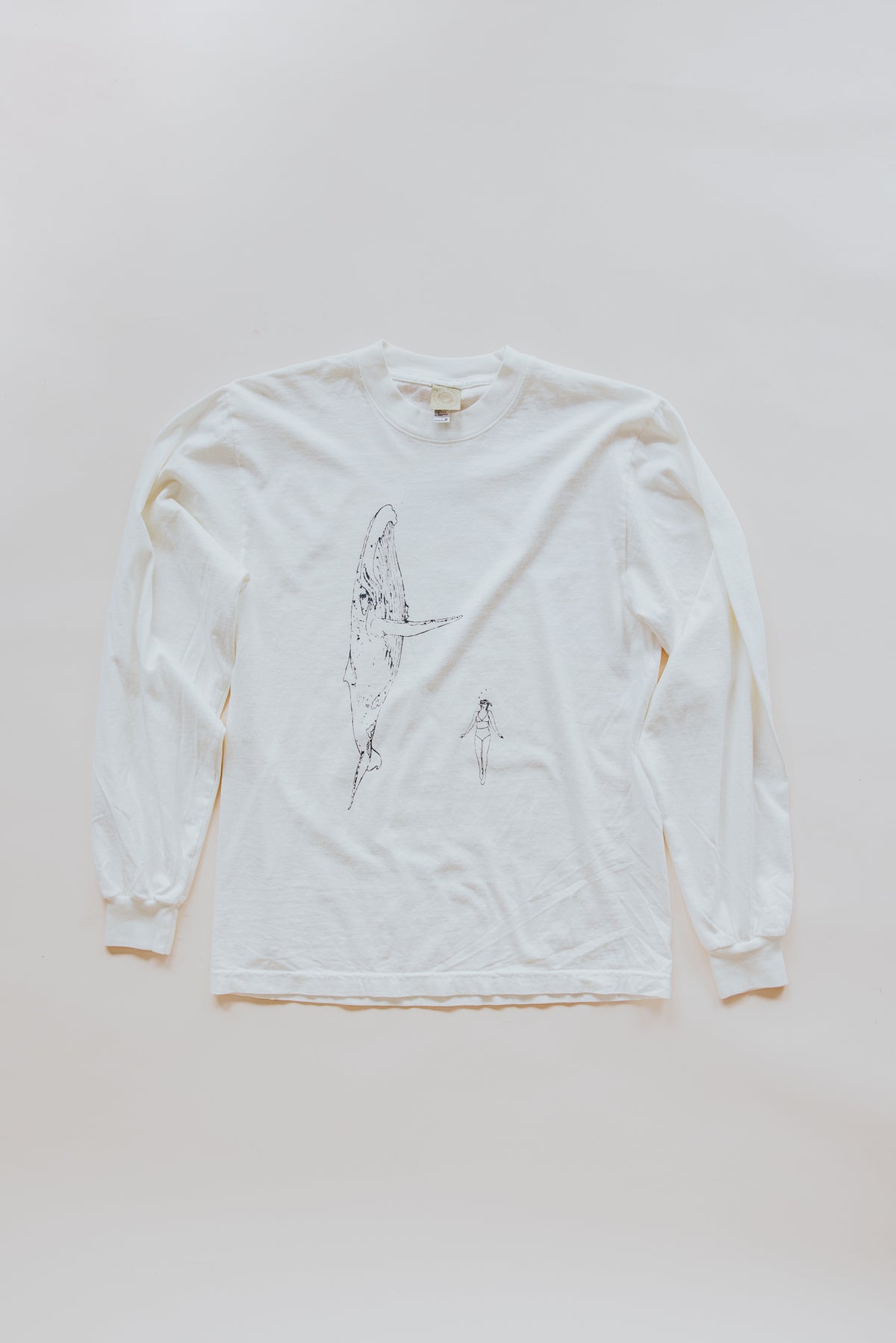 Long Sleeve Whale Dance Tee - Off White