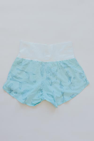 Organic Cotton Pau Hana Shorts - Mermaid Party
