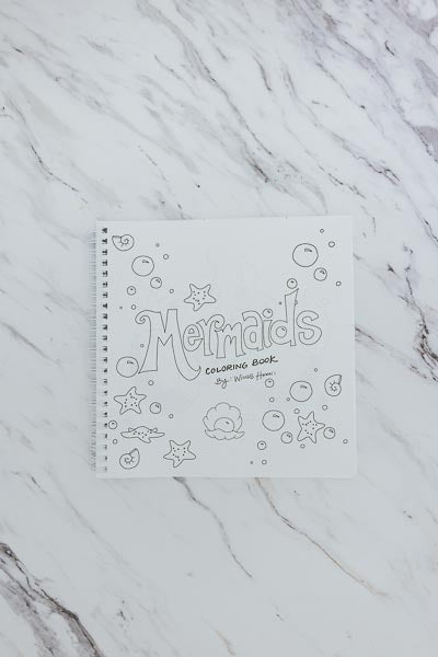 Wings Hawaii mermaid coloring book - interior