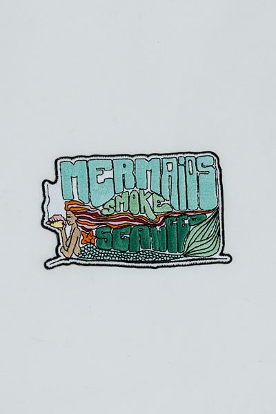 Embroidered Patch - Mermaids Smoke Seaweed