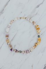 Wings Hawaii Mermaid's Selection Necklace. Real Hawaiian shells and Tahitian pearls choker lei handcrafted in Maui. Elevated shell jewelry handmade in Hawaii.  thumbnail