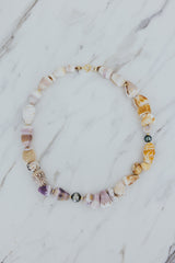 Wings Hawaii Mermaid's Selection Necklace. Real Hawaiian shells and Tahitian pearls choker lei handcrafted in Maui. Elevated shell jewelry handmade in Hawaii. 