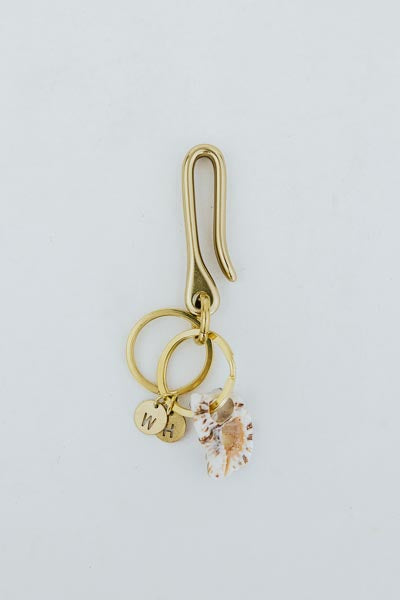 Fishermans Hook Shell Keychain