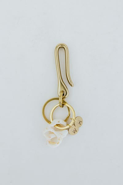 Fishermans Hook Shell Keychain