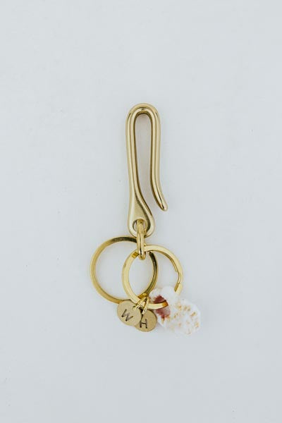 Fishermans Hook Shell Keychain