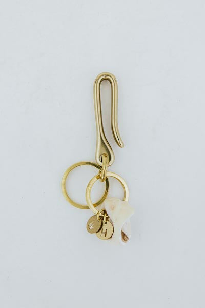 Fishermans Hook Shell Keychain