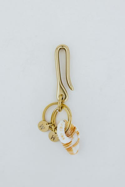 Fishermans Hook Shell Keychain