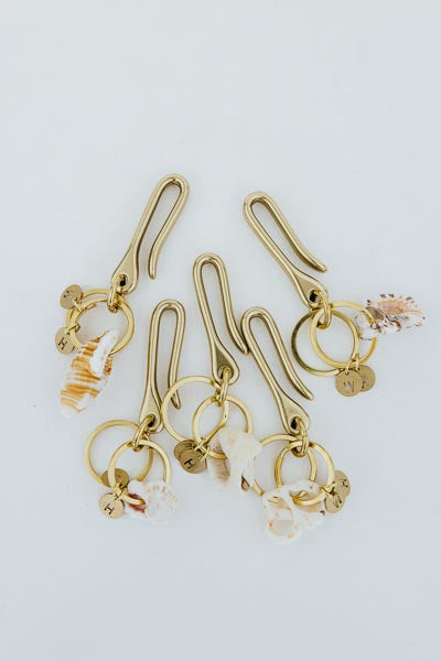 Fishermans Hook Shell Keychain