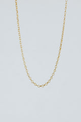 Wings Hawaii Mixed Link Chain necklace in 14k gold fill. 16" length. Fine jewelry handmade in Maui. Charm Bar Collection. Wear solo, layered, or add charms.  thumbnail