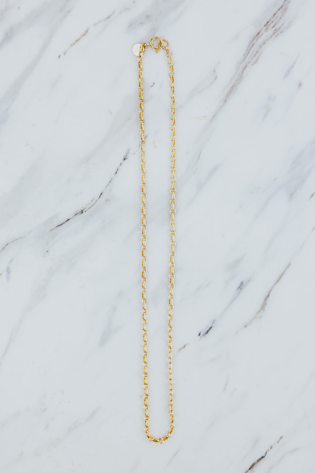 Wings Hawaii Mixed Link Chain necklace in 14k gold fill. 16" length. Fine jewelry handmade in Maui. Charm Bar Collection. Wear solo, layered, or add charms. 