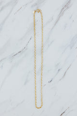 Wings Hawaii Mixed Link Chain necklace in 14k gold fill. 16" length. Fine jewelry handmade in Maui. Charm Bar Collection. Wear solo, layered, or add charms.  thumbnail
