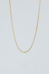 Wings Hawaii Mixed Link Chain necklace in 14k gold fill. 16" length. Fine jewelry handmade in Maui. Charm Bar Collection. Wear solo, layered, or add charms. 