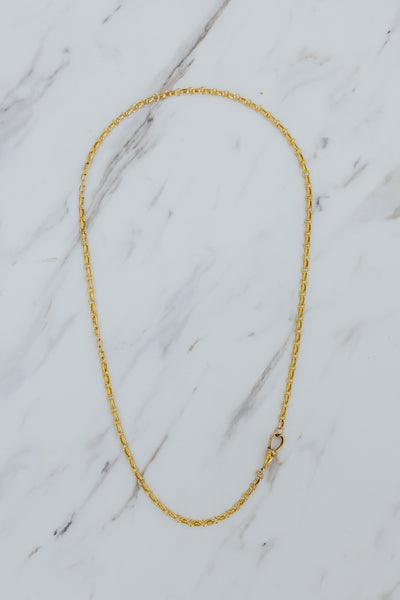 Chain Necklace - Mixed Link + FOB | GF