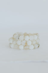 Stretchy Beaded Bracelet Large - Moonstone thumbnail
