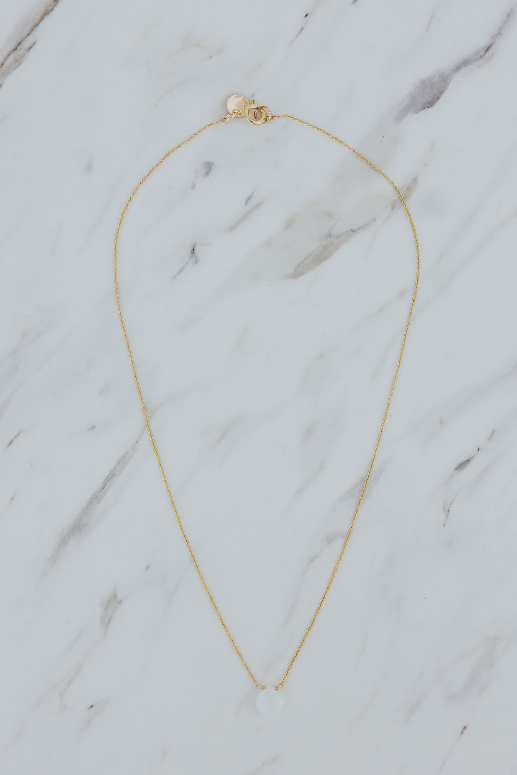Single Stone Necklace - Warm Tones