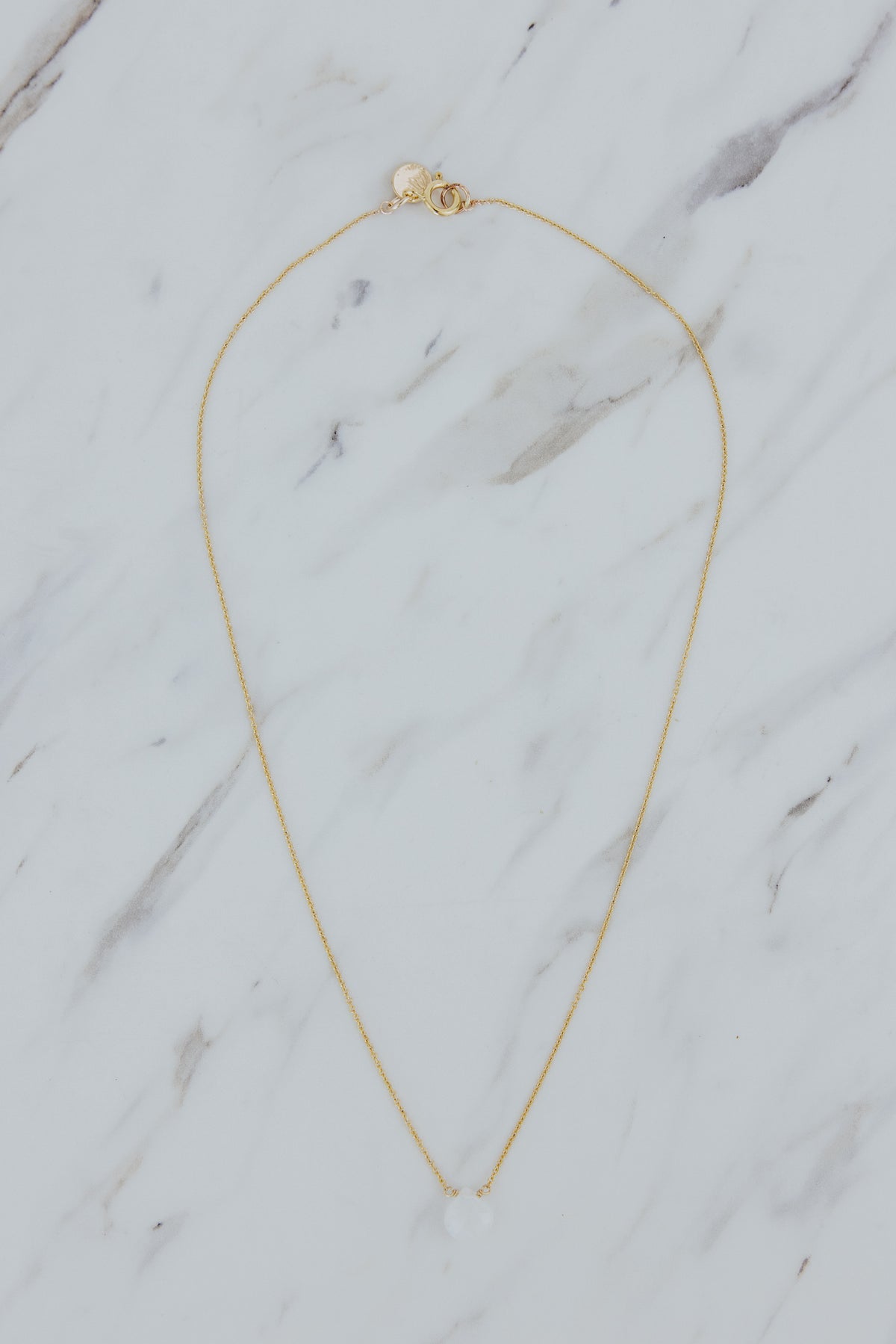 Single Stone Necklace - Warm Tones