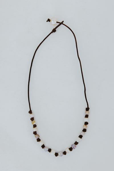 Knotted Freshwater Pearl Layering Necklace
