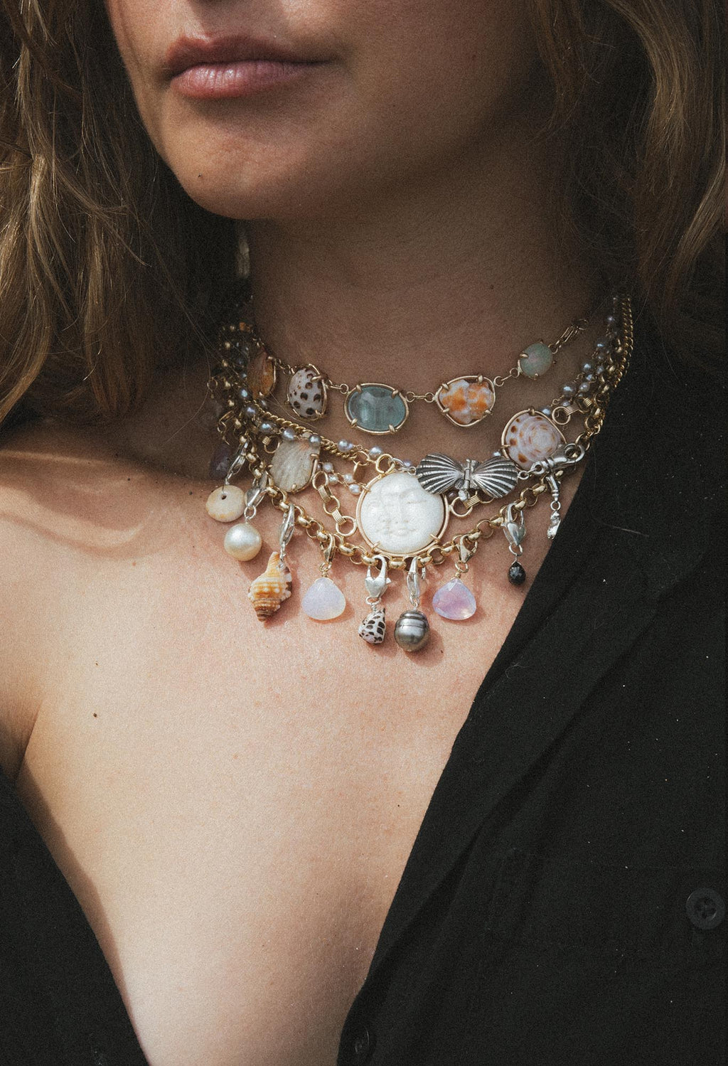 Heart Clasp Charm - South Seas Pearl
