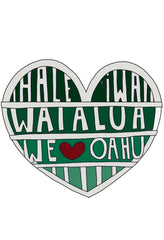 Wings Hawaii Oahu Love charity sticker for Kona Low flood relief 