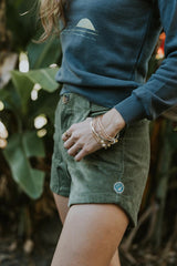 Retro Pocket Shorts - Olive Corduroy thumbnail
