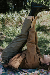 Retro Pocket Pants - Brown Twill thumbnail