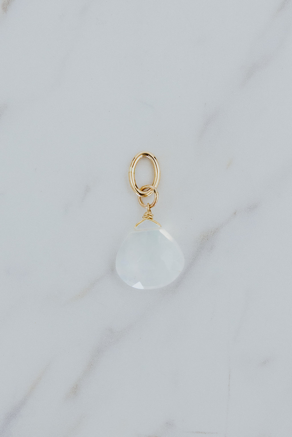 Wings Hawaii Opal necklace charm in 14k gold-fill. Fine jewelry handmade in Maui. Modern charm necklaces made in Hawaii. 