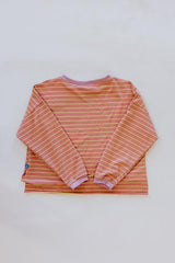 wings hawaii boxy long sleeve top in clay stripe thumbnail
