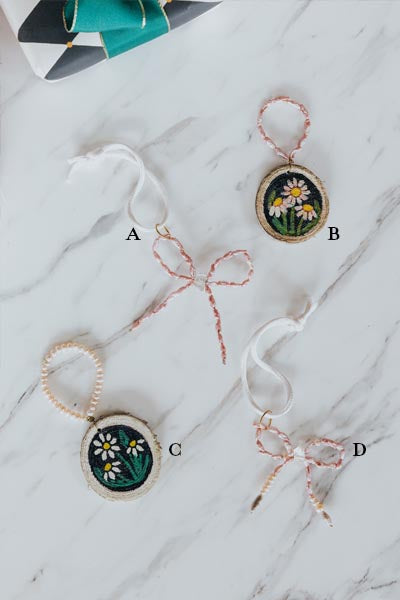 Wood and Pearl Ornaments