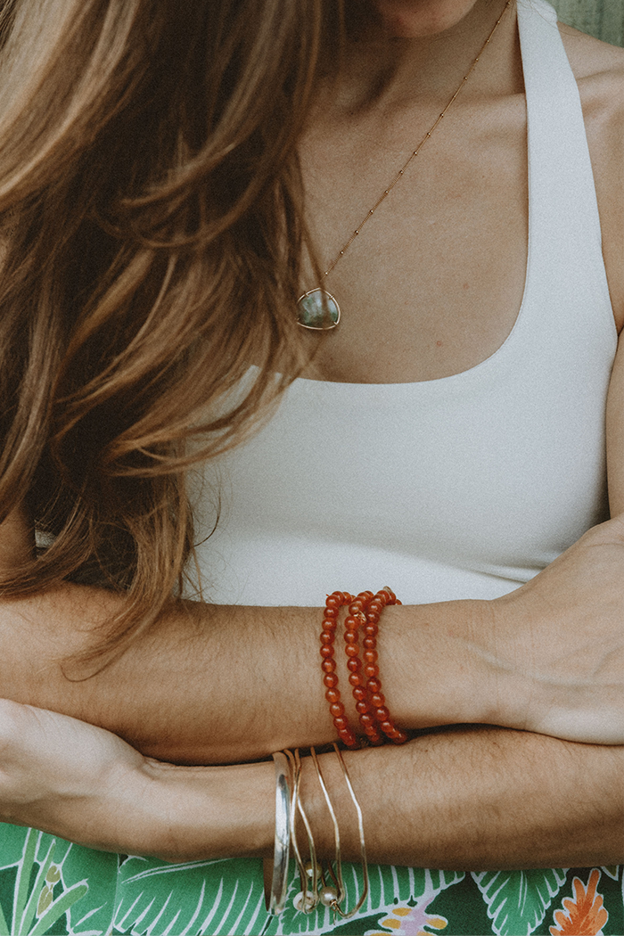 Gem Stretch Bracelet - Carnelian