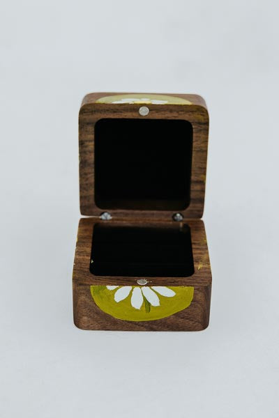 wings hawaii handpainted wooden ring box 