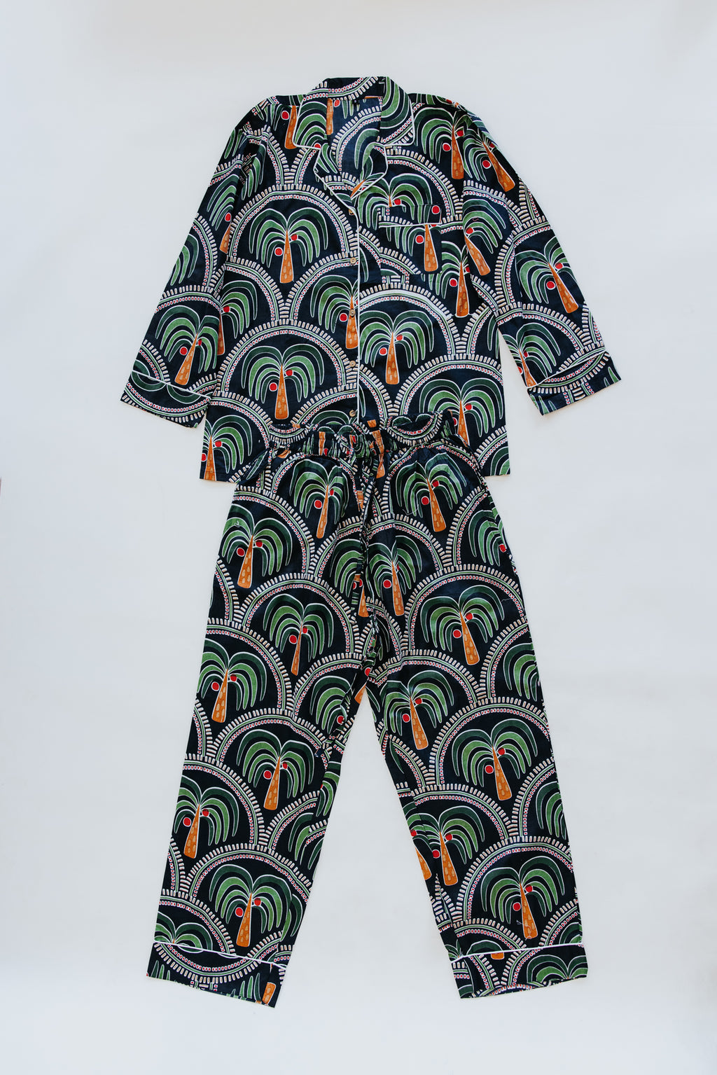 Block Print Pajama Sets - Long Sleeve