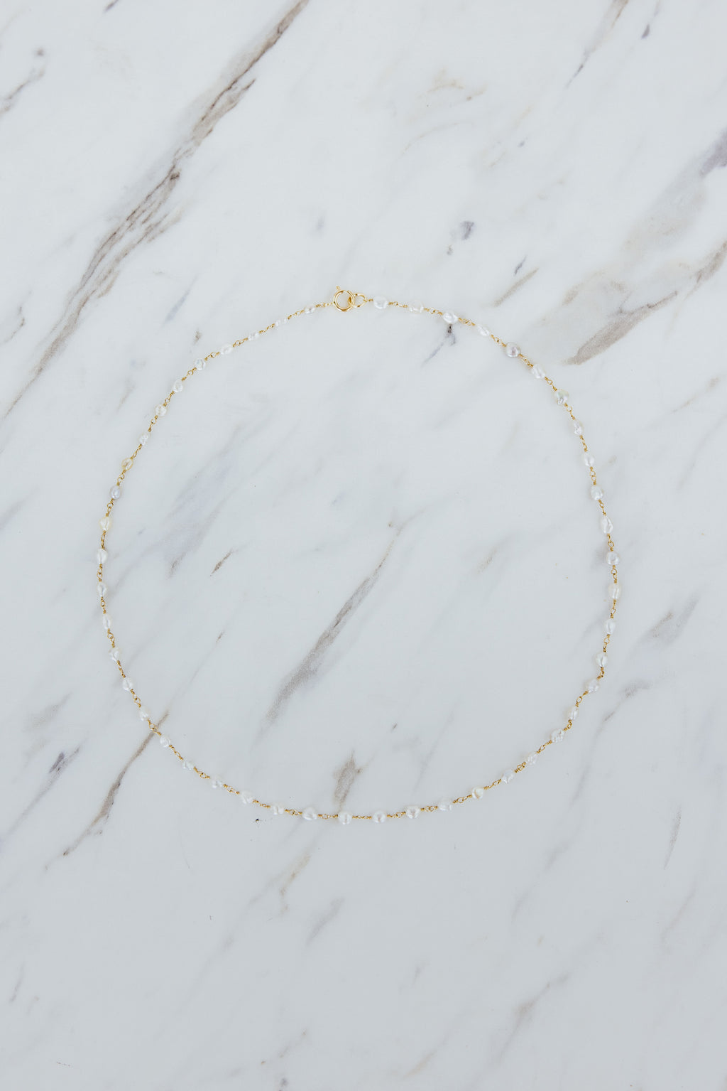 Tiny Akoya Keishi Pearl Choker - 14k