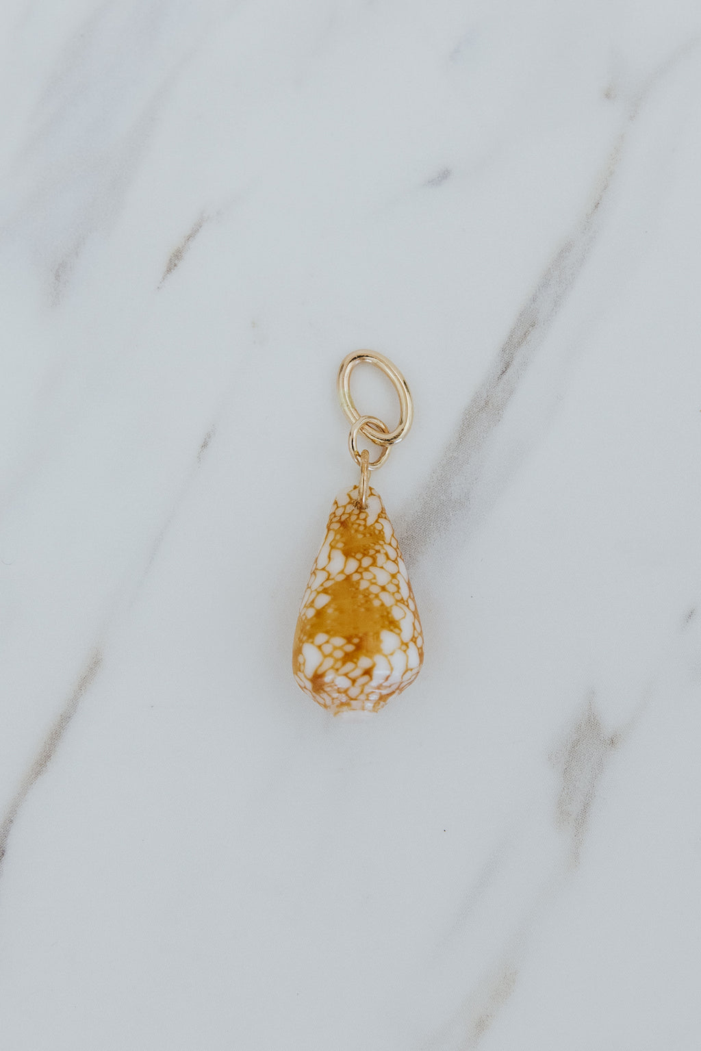 Wings Hawaii Penniform Cone Shell necklace charms in 14k gold-filled or sterling silver. Fine shell jewelry handcrafted in Maui. Modern beachy charm necklaces handmade with authentic Hawaiian sea shells. 