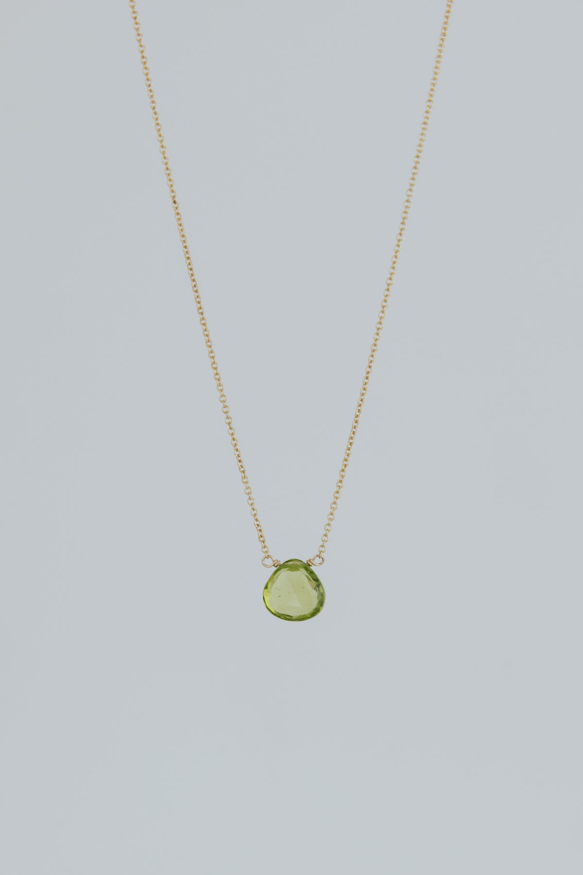 Single Stone Necklace - Cool Tones