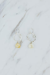 Wings Hawaii Citrine Petite Full Circle Earrings in Sterling silver. Fine jewelry handcrafted in Maui. Sustainable, artisan, bohemian jewelry gifts made in Hawaii. thumbnail