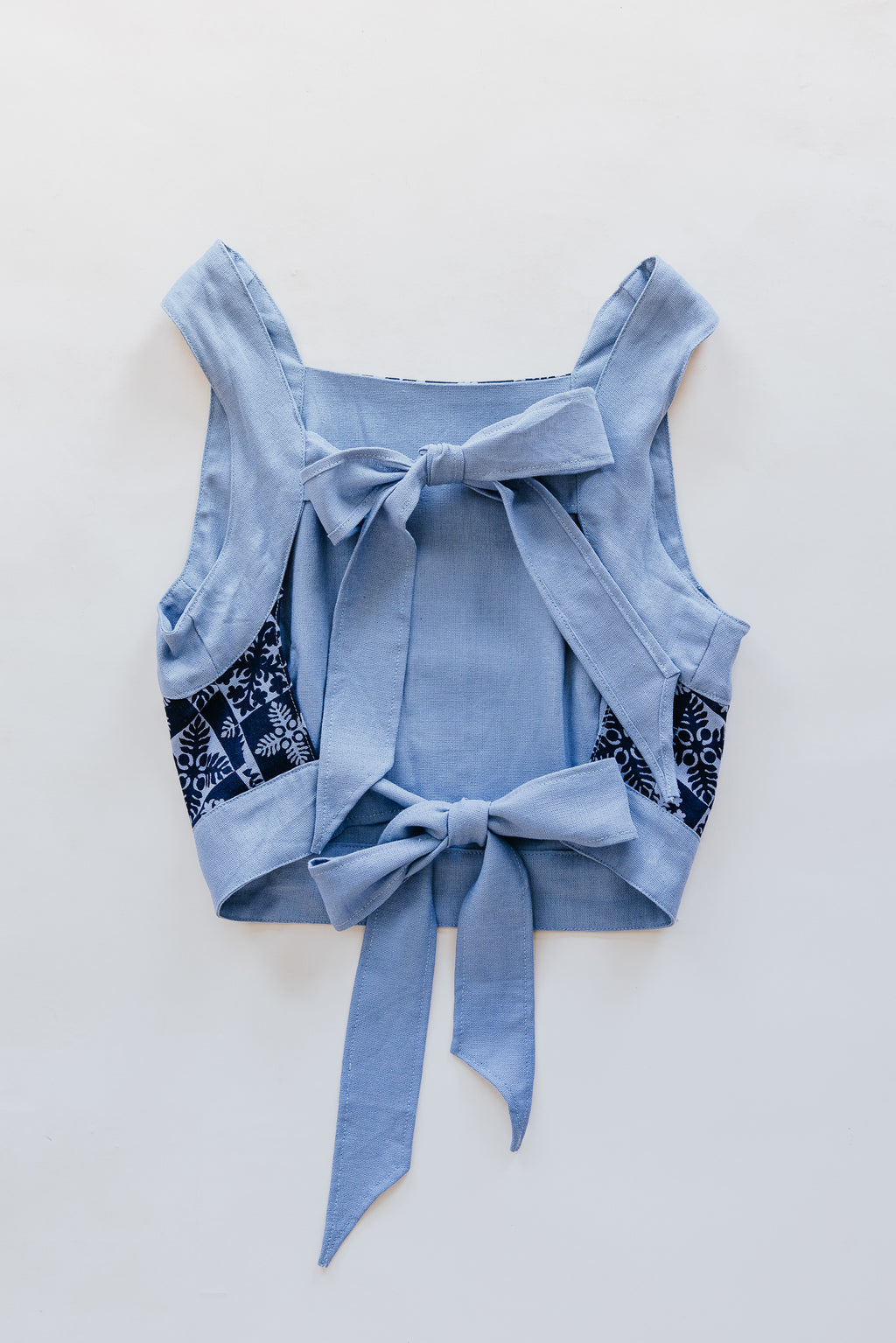 Pinafore Crop Top - Navy Quilted Ulu