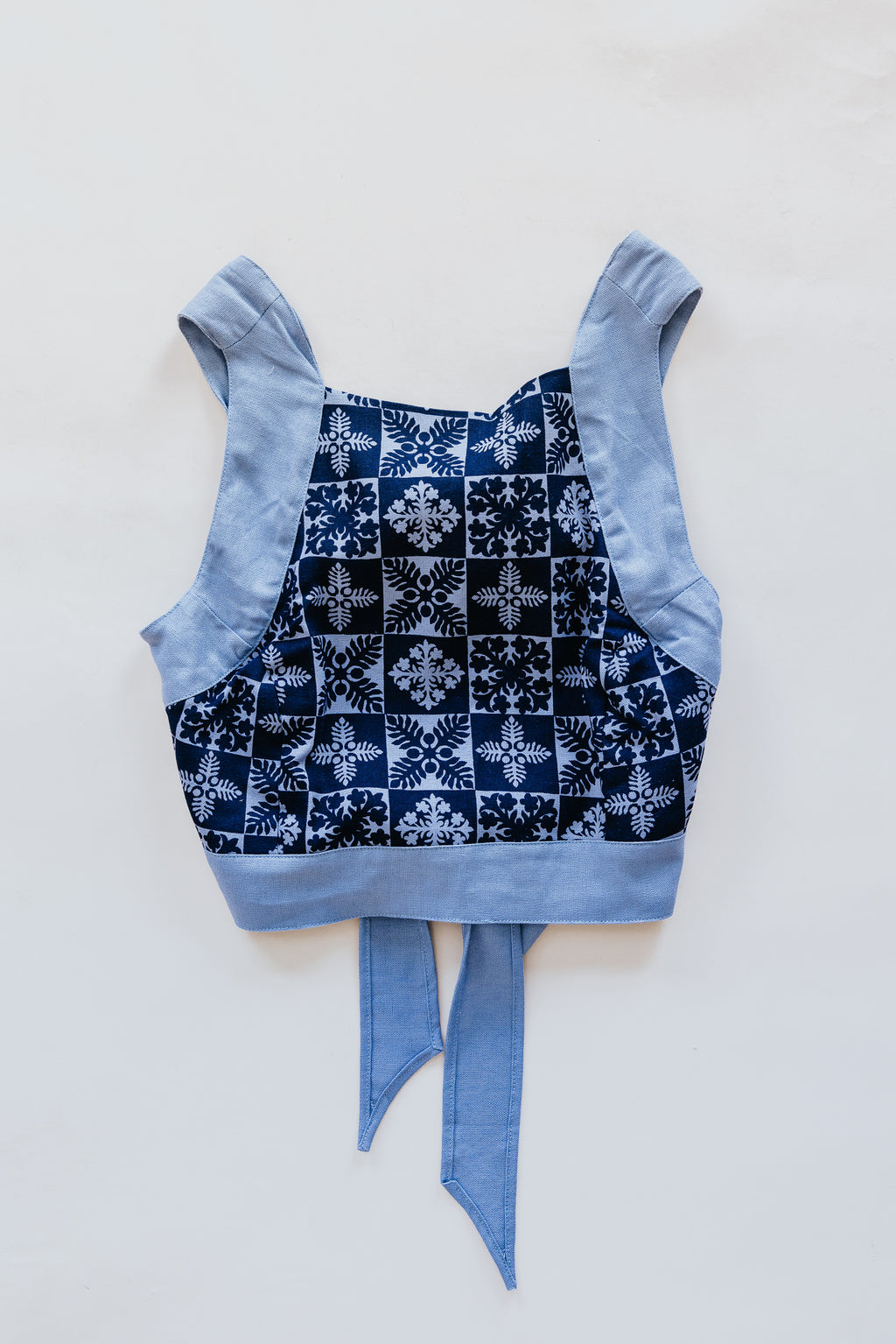 Pinafore Crop Top - Navy Quilted Ulu