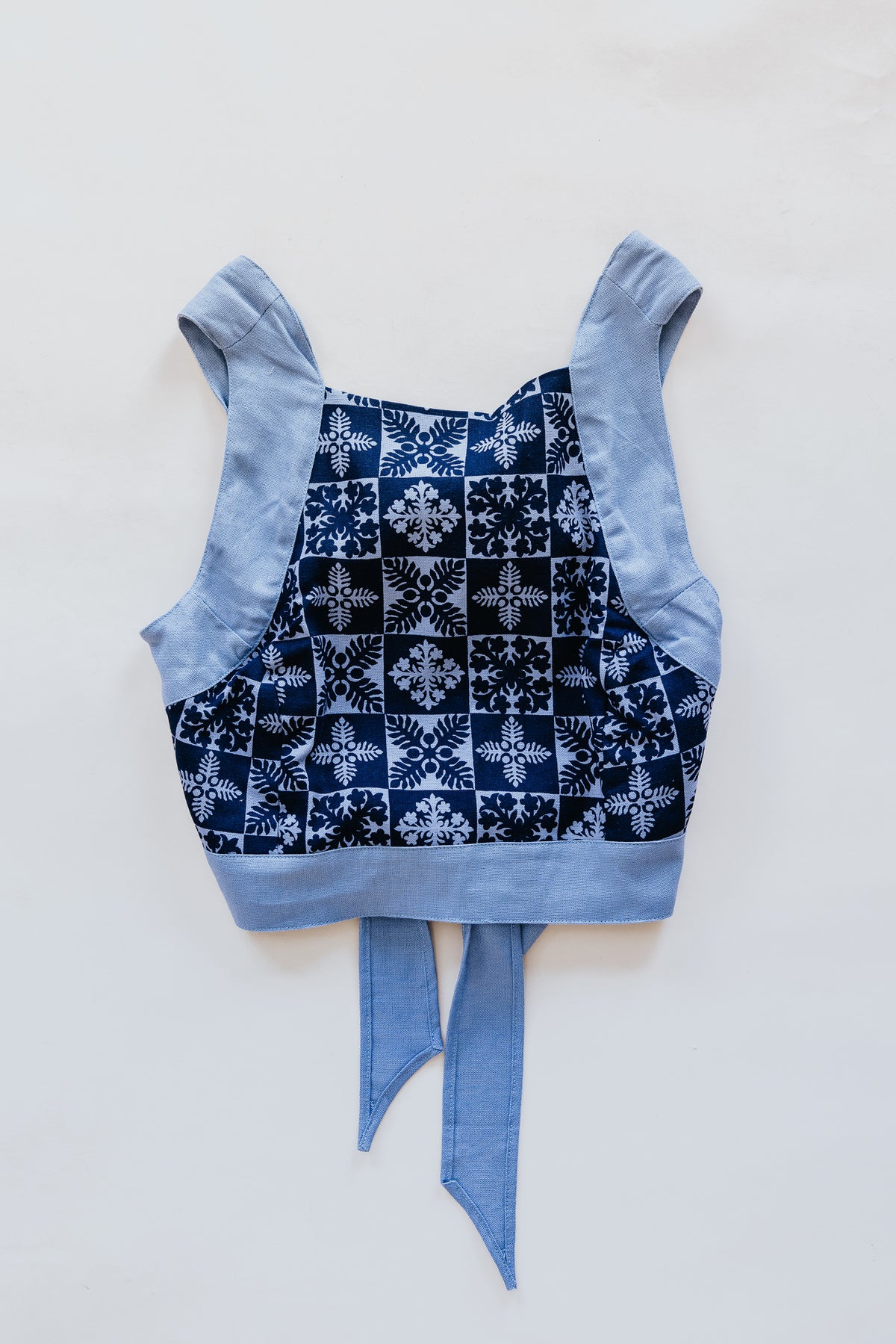 Pinafore Crop Top - Navy Quilted Ulu