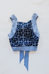 Pinafore Crop Top - Navy Quilted Ulu
